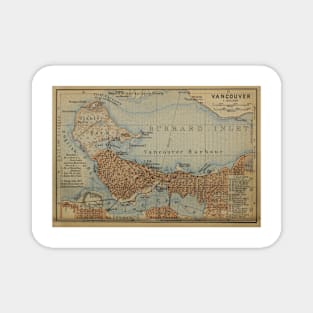 Vintage Vancouver Canada Map (1907) Magnet