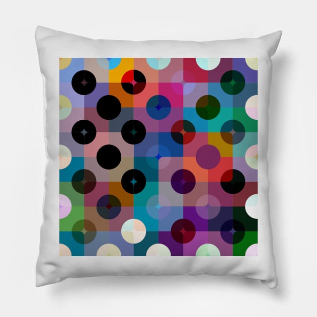 Dots and squares v.2 Pillow by bobdijkers