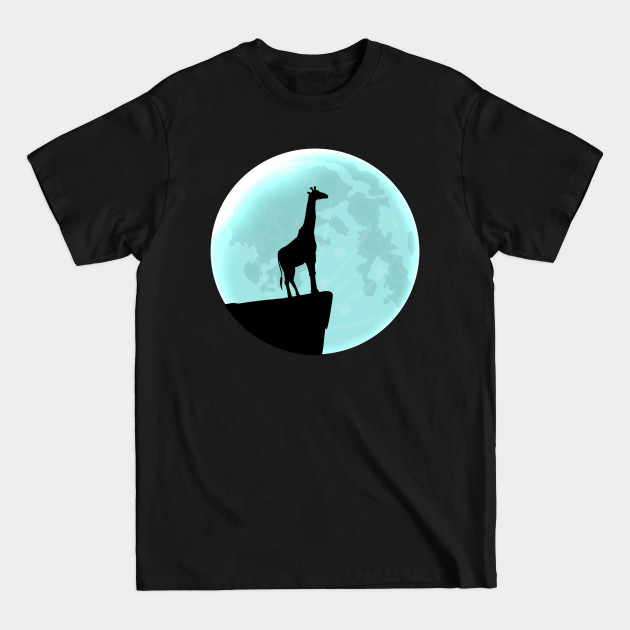 Disover Giraffe Silhouette With Moon Gift - Giraffe Lover - T-Shirt