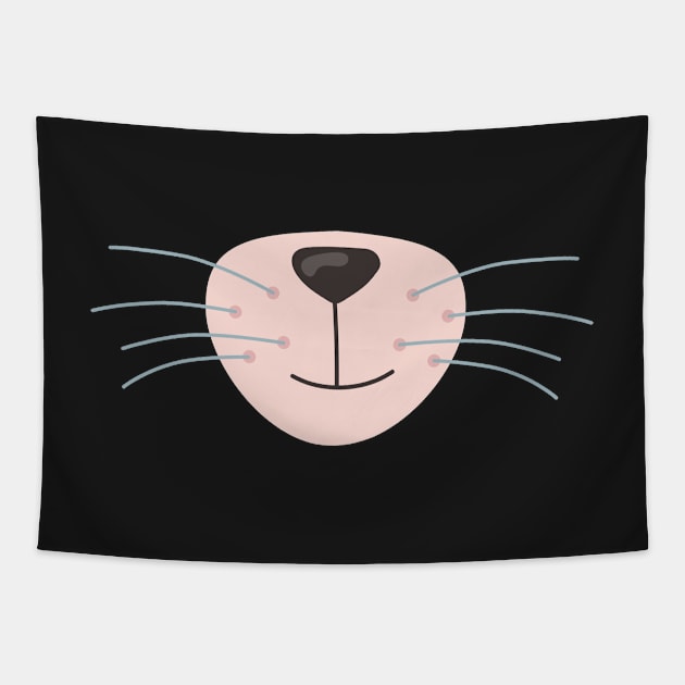 Kitty cat smile , Funny idea for mom, for women, for cat lover Tapestry by Ras-man93