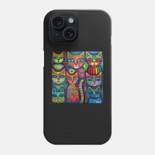 8 Colourful cats Phone Case