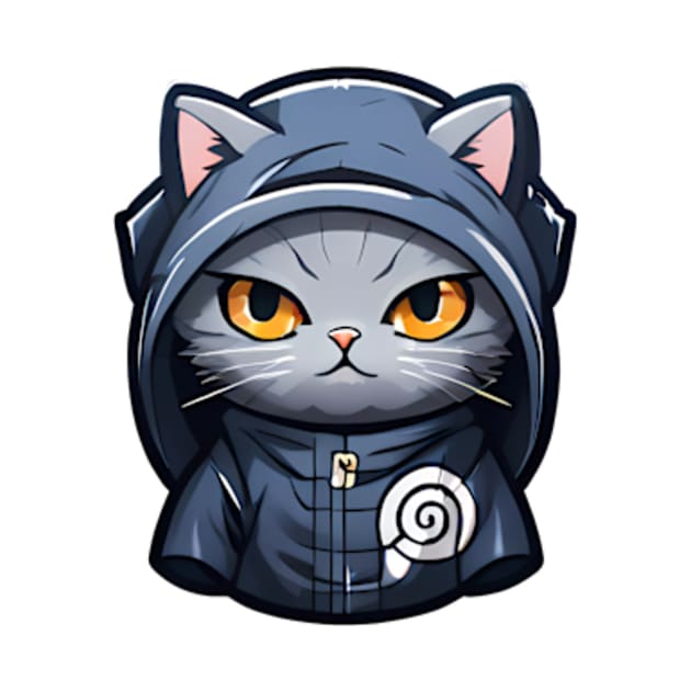 Ninja Cat by The Dark Matter Art