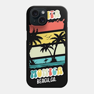 Retro Santa Monica Beach California Phone Case