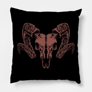 scary goat head Pillow