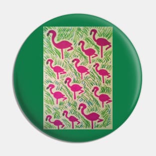 Tropical Flamingos Pin