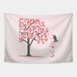 cherry blossom tree Tapestry