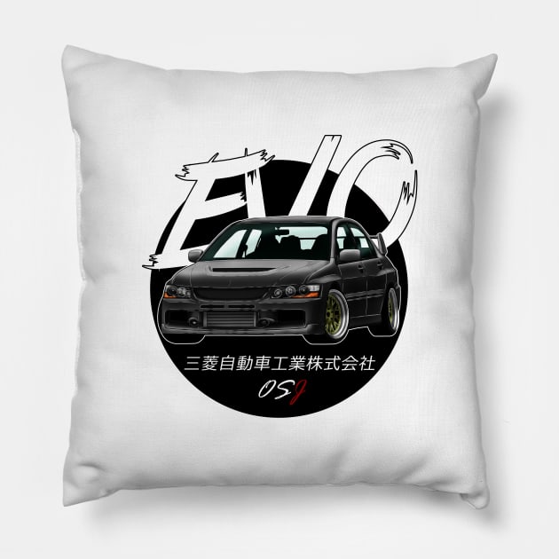 JDM EVO Black Sun Edition Pillow by OSJ Store