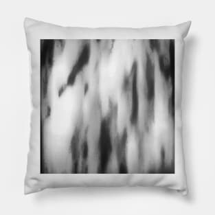 Waterfall - Black and White Pillow