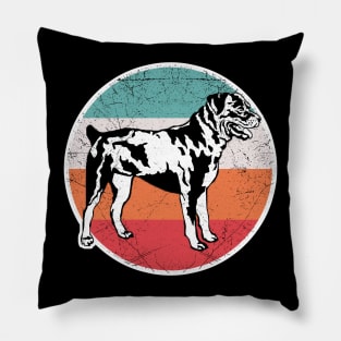 Vintage Retro Rottweiler Pillow