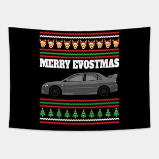 Mitsubishi Lancer Evolution 9 Merry Evostmas Tapestry