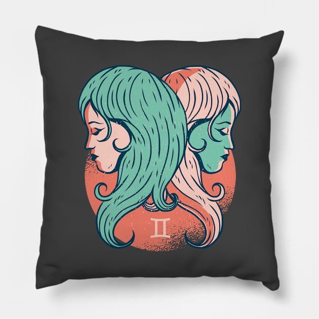 Gemini Illustration Pillow by MimicGaming