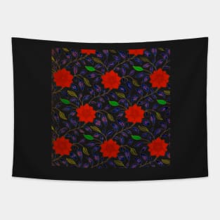 Red Flowers Tapestry