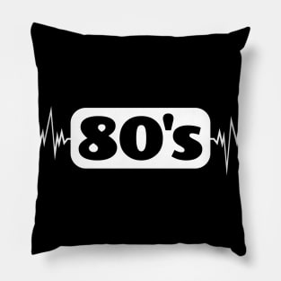 80s heartbeat Pillow