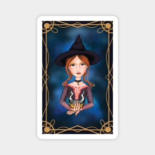 Ginger  hair capricorn witch Magnet