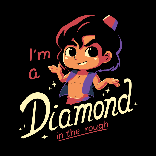 Diamond in the Rough // Cartoon, Kawaii, 90s by Geekydog