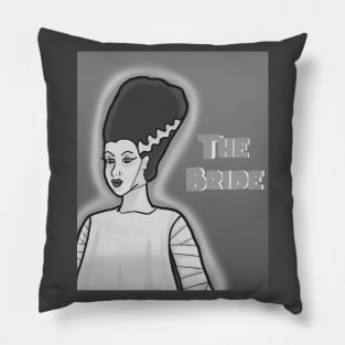 The Bride (Black and White) Pillow