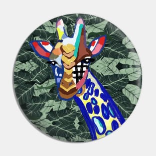 The blue giraffe Pin