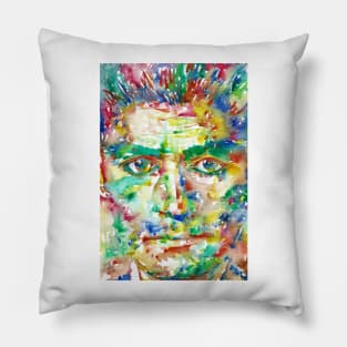 FRANZ KAFKA watercolor portrait .5 Pillow