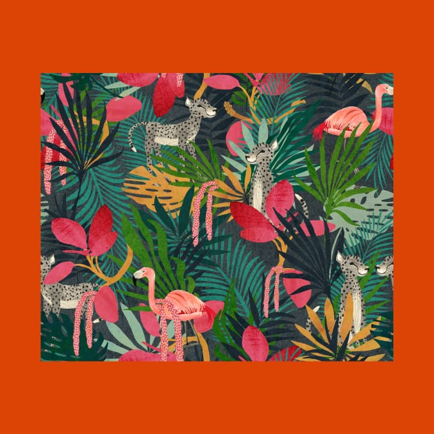 Tropical Jungle (green) by katherinequinnillustration