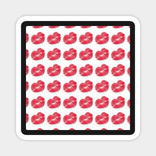 Lipstick kiss print - red Magnet