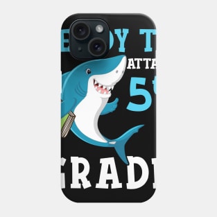 Kids Shark Ready To Attack fifth grade First Day of School Phone Case