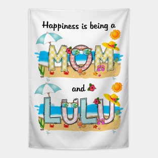 Happiness Is Being A Mom And Lulu Summer Beach Happy Mother's Tapestry