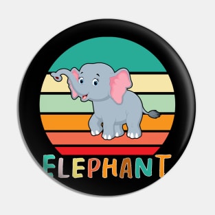 Vintage Retro Elephant Pin