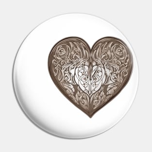 Elegant Tribal Heart Design No. 700 Pin