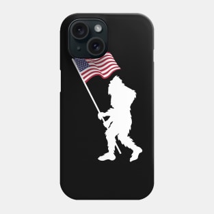 BIgfoot American Flag Funny Sasquatch USA Phone Case