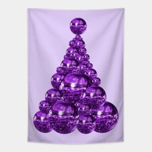 1970's Purple Disco Christmas Tree Tapestry