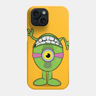 Green Big Eyed Upside Down Monster Phone Case
