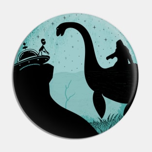 Bigfoot Loch Ness Alien Pin