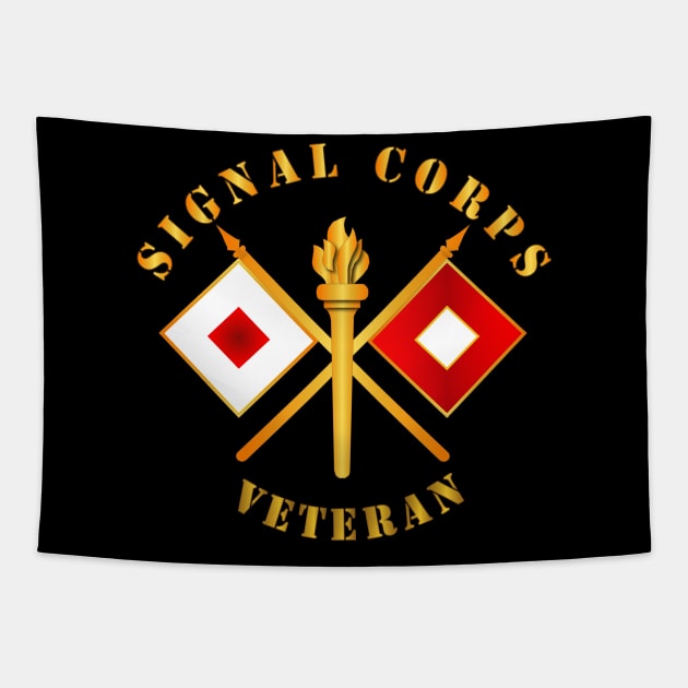 Signal Corps - Veteran w Branch Tapestry by twix123844