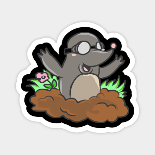 Mole Gardener Animal Funny Garden Gift Cool Magnet