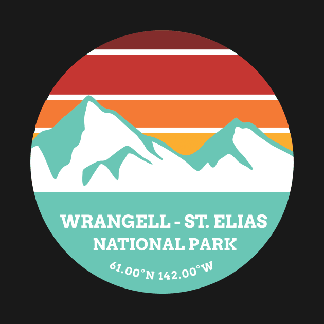 Wrangell - St. Elias National Park Retro Mountain by roamfree