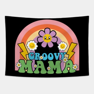 Groovy Mama Rainbow Retro Mama Tapestry