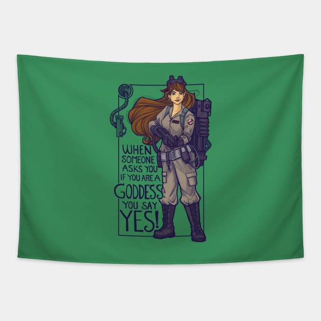 Ghostbuster Goddess Tapestry by KHallion