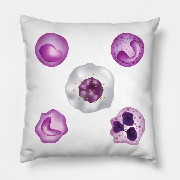 White Blood Cell Pillow by Pris25