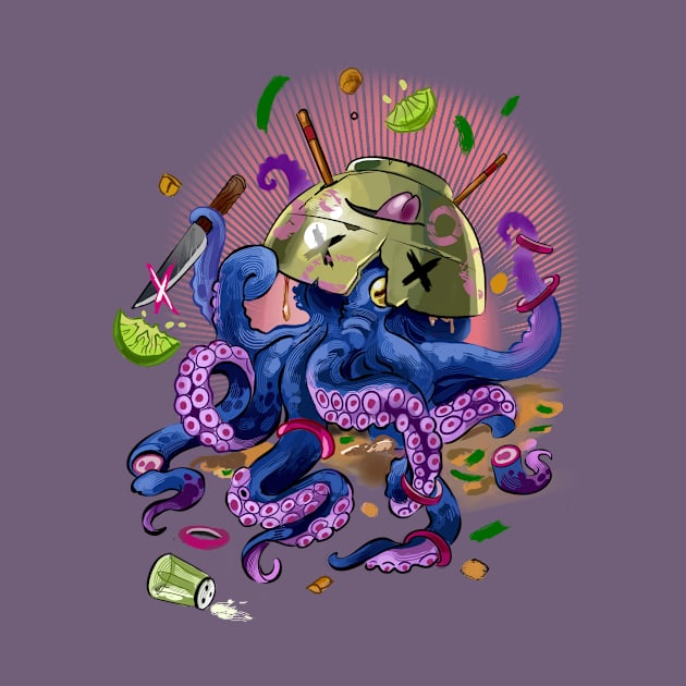 Colorful Octopus Illustration by ManyaArtShop 