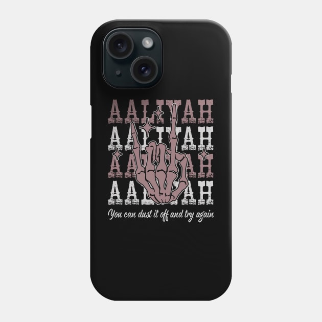 You Can Dust It Off And Try Again Quotes Music Skeleton Hand Phone Case by GodeleineBesnard