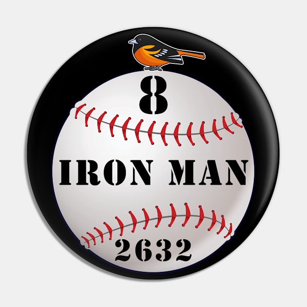 ⚾ Iron Man Consecutive Game Record Oriole Baseball Pin by Pixoplanet