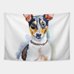 Rat Terrier Watercolor - Dog Lovers Tapestry