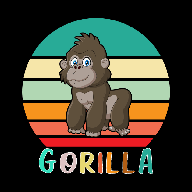 Vintage Retro Gorilla by adrinalanmaji