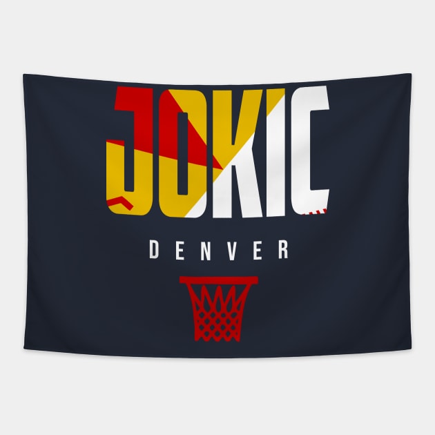 Jokic Denver Basktball Warmup Tapestry by funandgames
