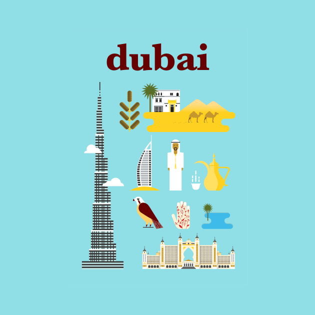 Dubai city poster by kursatunsal