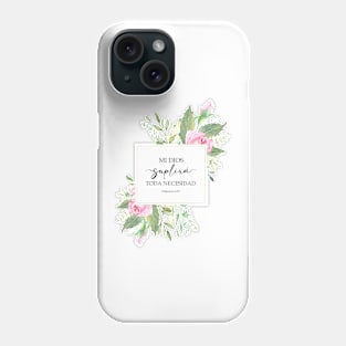 Spanish bible verse. Filipenses 4:19 Phone Case