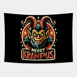 Merry Krampus Tapestry