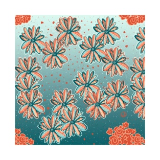 orange blossom pattern by Lisa Casineau T-Shirt