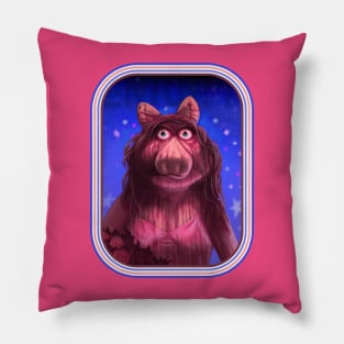 Piggy - retro Pillow