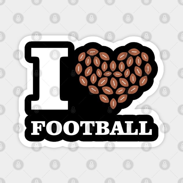 I Love American Football Magnet by DesignWood-Sport